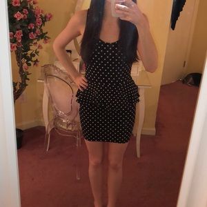 forever 21 polka dot peplum dress